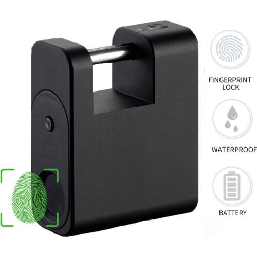Smart Fingerprint Padlock Door Lock Security Locker USB Rechargeable IP65 Waterproof Luggage Case Lock Anti Theft Keyless Lock