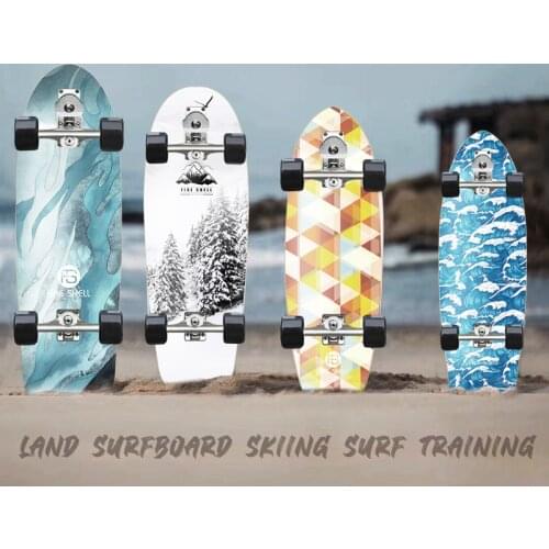 Land Surf Skate Surfing Skiing Training Board 28/31/33 Inch Carving Pumping Fish Board Kick Tail Cruising Skateboard