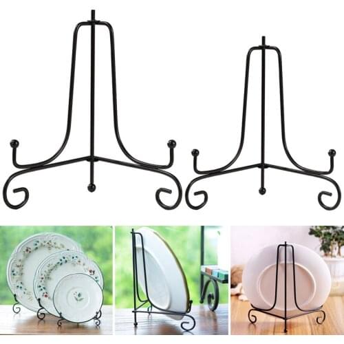 Iron Bracket Display Stand for Bowl Plate Art Photo Picture Frame Storage Holders Collection Rack Household Supplies Decor