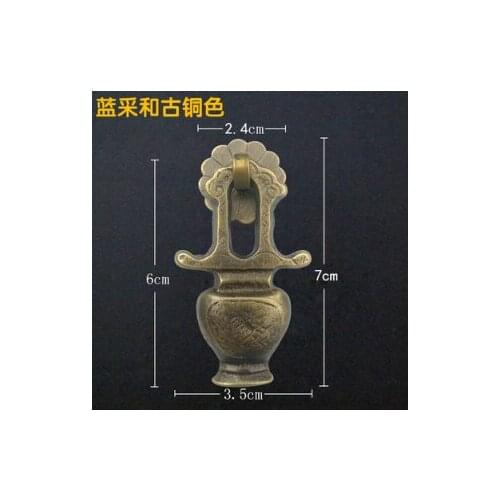 016 Chinese style imitation classic pure brass clothing shoes wine cabinet door Chinese medicine cabinet drawer