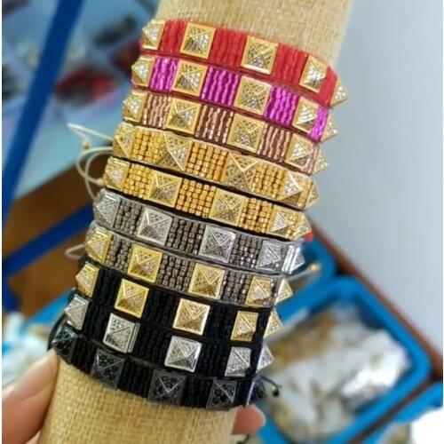 10pcs/set Pretty Bead Star Bracelet Set Japanese Bead Jewellery Rhinestone Bohemian Friendship Bracelets