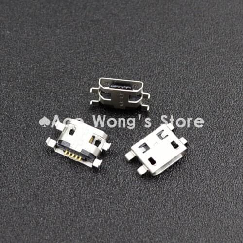 10pcs Micro USB 5pin B type Female Connector Flat Mouth Jack 0.8 Connector For Mobile Phone Charging Socket (USB-4)