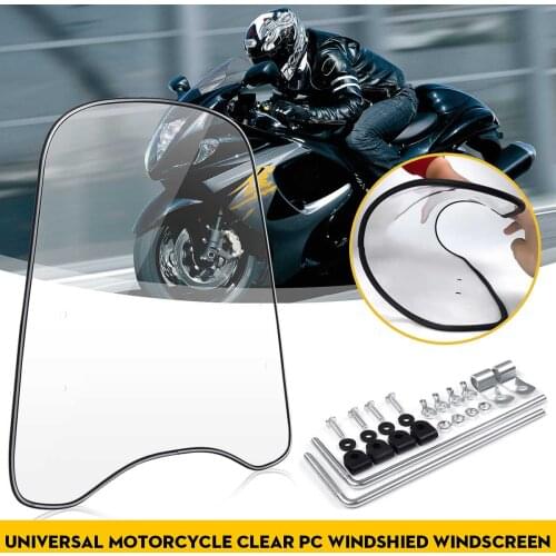 2mm/3mm thick Universal Motorcycle Wind Cold Deflector Clear Transparent PC Plate Scooter Windshield Windscreen Wind Deflect