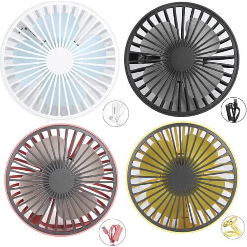 5V 5W 360 Degrees Adjustable Air Outlet USB Car Fan Accessory with LED Light automobiles