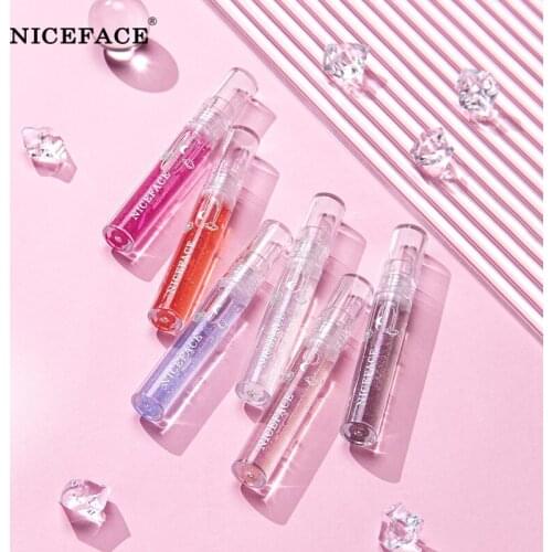 6pcs Water Light Lip Gloss Natural Lasting Moisturizing Transparent Non-stick Cup Non-fading Lip Glaze Make Up Cosmetics TSLM1