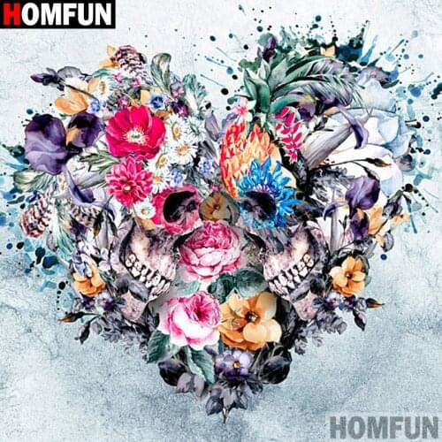 HOMFUN Full Square/Round 5D DIY Diamond Embroidery "Heart shaped flower" Diamond Painting Cross Stitch Rhinestone 5D A00912