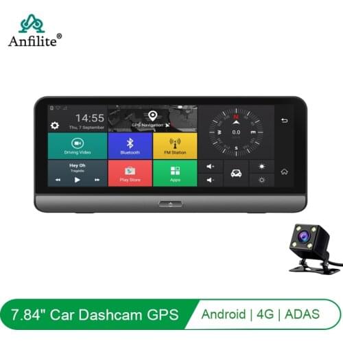 Anfilite 8 inch 4G Car GPS Navigation Android 5.1 Bluetooth AV-IN WIFI 1+16GB 1080P vehicle video Recorder free south Korea maps