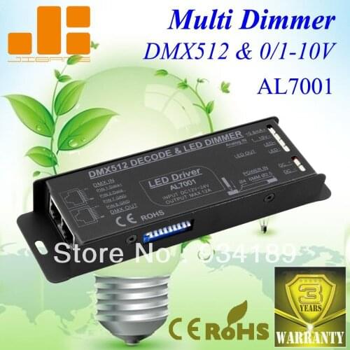 Free Shipping Constant Voltage DMX512 & 0-10V Dimming driver, 1 Channel Single output DC12-24V