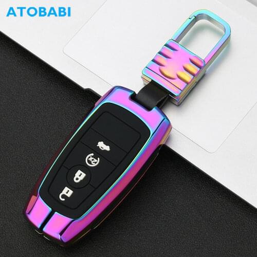 Alloy Silicone Car Key Cover For Ford Edge Expedition Explorer F150 F250 F350 Fusion Mustang Ranger Remote Control Protect Case