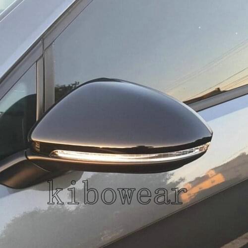 Black Side Wing Mirror Cover for VW Golf 7 MK7 7.5 GTD R GTI Passat B7 B8 CC Scirocco Tiguan Polo 6R 6C Cap for Jetta 6 Arteon