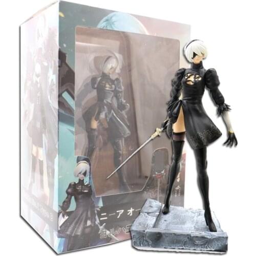 25cm NieR Automata YoRHa No. 2 Type B 2B Banpresto PVC Action Figure Collection Model Toy Game Figure Models