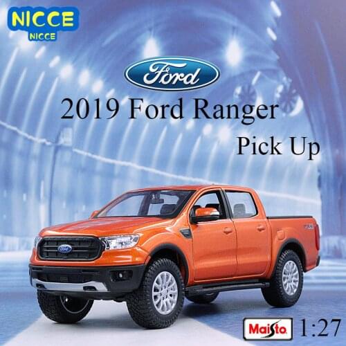 1:27 2019 Ford Ranger Pick Up Static Die Cast Vehicles Model Car Toys Kids Gifts Collectible