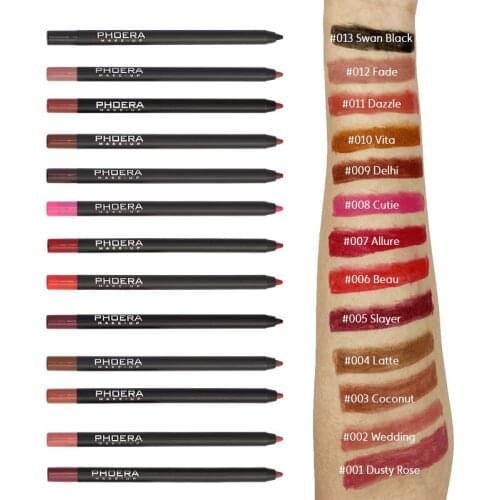 Creamy Smooth Lip Liner Eyeliner Makeup Set Velvet Matte Texture 13Colors Waterproof Lipstick Pen Lipliner Pencil Eyeliner TSLM2