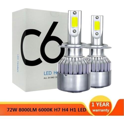2x H7 LED H11 H4 Hi/Lo H1 H3 H8 HB1 HB3 HB4 HB5 H10 HIR2 H13 H16 H27 Car Headlight Bulbs 3000K 4300K 6000K 8000K Ice Blue COB