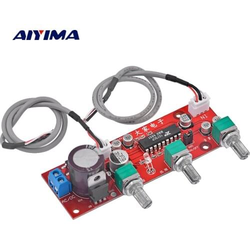 AIYIMA XR1075 BBE Mini Tone Audio Board BBE Preamp Treble Bass Adjustment Preamplifier Board DC 12V-24V AC 9V-16V