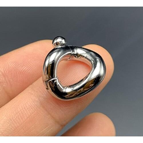 Invisible Cuban Chain Clasp Brass Material Vacuum Plating 16.5 * 14 mm