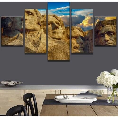 5 Piece HD Print Large Mount Rushmore Poster Cuadros Decoracion Paintings on Canvas Wall Art for Home Decorations Wall Decor