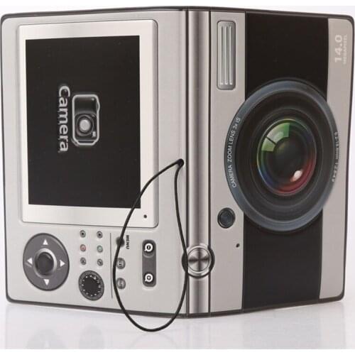 Vintage Camera Passport Cover ID Credit Card Bag 3D Design PVC Leather Business Card Holder Passport Holder 14*10CM