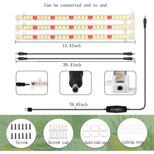 LED Plant Grow Light 5V USB Grow Tube Full Spectrum Growing For Indoor Flower Seedling Veg Tent Phyto Lamp Fitolampy