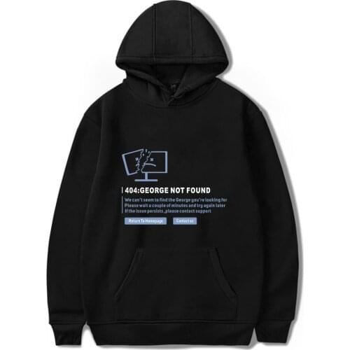 404 georgenotfound merch hoodie men and women print unisex Harajuku tops