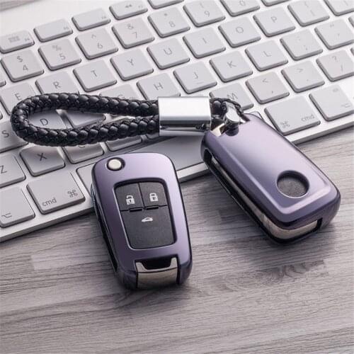 TPU Car Key Case Cover for Buick VAVXHALL for OPEL Insignia Astra J Zafira C Chevrolet Cruze Aveo Car Keychain Ring Car Styling
