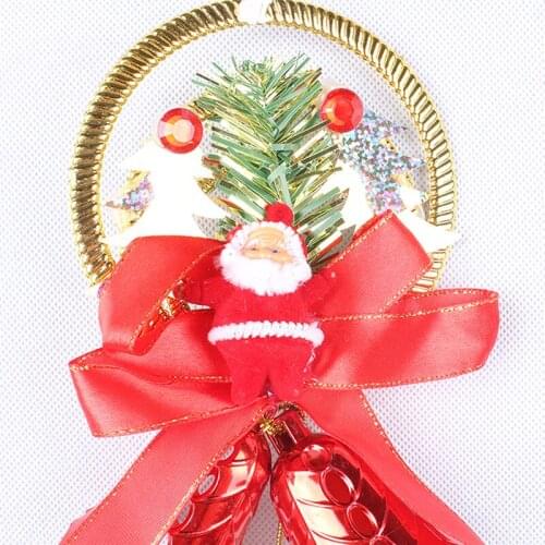 Merry Christmas Tree Decoration Xams Santa Claus Bell Pendant Ornament Christmas Holiday Family Party Gifts Navidad