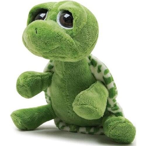20CM Green Big Eyes Stuffed Tortoise Turtle Plush Baby Child Toy Gift Animal Figurines Kids Room Decorative Miniatures