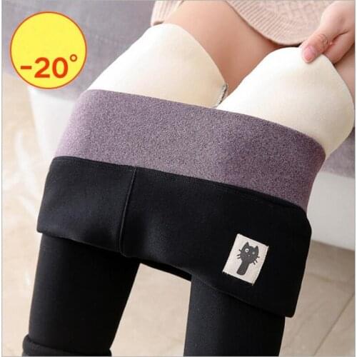 Fashion Warm Lamb cashmere Winter Leggings Good Quality High Waist Large Size Kitten Patchwork Pants Women Leggings Z271