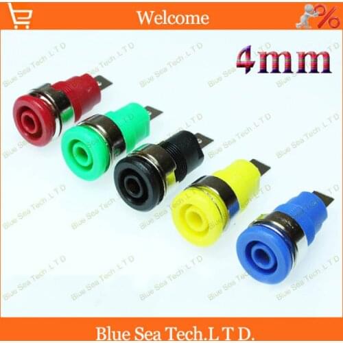 10pcs High Quality 4mm High voltage safety panel Socket/jack,brass+PA66,CATIII 1KV /MAX 32A ROHS IEC Free shipping