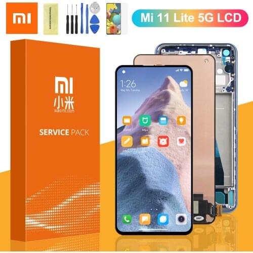 100% Original 6.55'' Display For Xiaomi Mi 11 Lite M2101K9AG LCD Touch Screen Digitizer Assembly For Xiaomi Mi 11 Lite 5G lcd