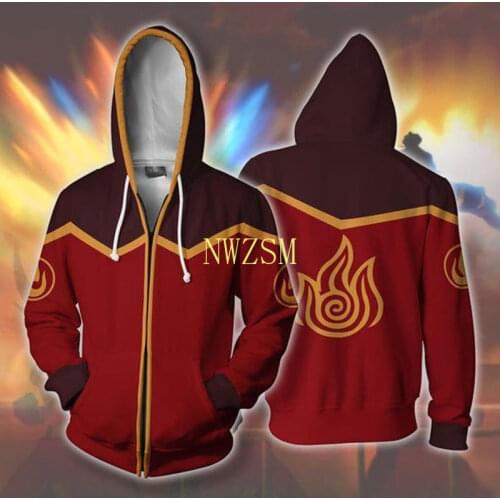 2020 New Avatar: The Last Airbender Cartoon sweater SUPERNATURAL TV Movie Sweater Halloween Costume Mens cartoon Hoodie