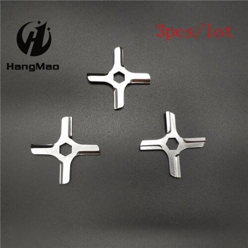 3 Pieces Meat Grinder Parts #5 Blade Mincer Knife MS-4775250 fit Moulinex HV3/KRUPS F402