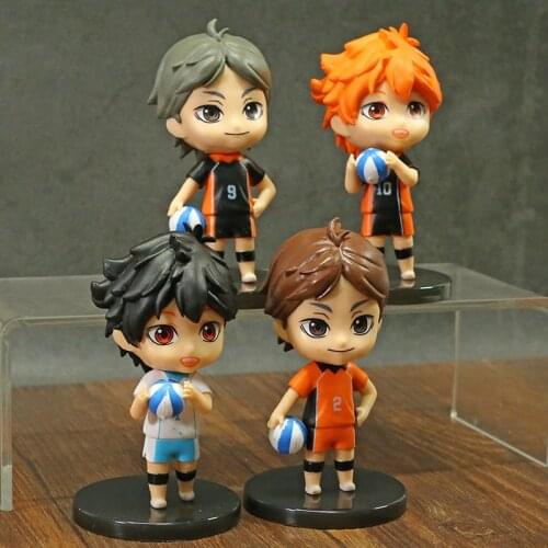 4pcs/set Anime Haikyuu Figures Hinata Shoyo Kageyama Tobio Kenma Tooru Action Figures Collector Sport Doll Figurine Toy