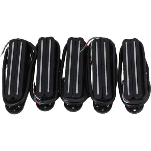 5 Pieces Black Dual Hot Rail Humbucker Guitar Neck Pickup 4 Wire Electric Guitar Neck Pickup 4 Wires Dual Hot Rail Humbucker Gui