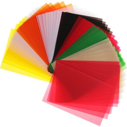 50 Sheets Colored Translucent Papers for DIY Craft Drawing Cardmaking