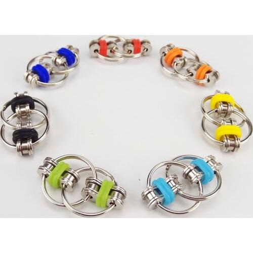 Stress Chain Vent Unzip Fidget Unzip Toy Magic Ring Tools Children Keychain Unzip Finger Spinner Ring Adult Decompression Toys