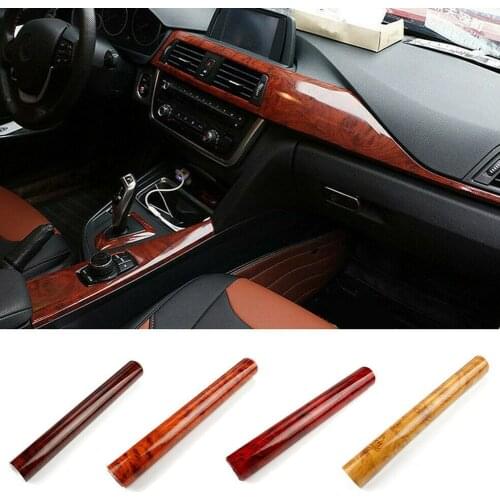 Car Internal Stickers DIY Furniture Wood Grain Film Accessorries 30*100cm PVC Self-adhesive Wood Grain Textured Car Wrap Film