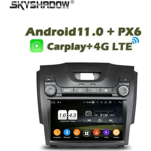 PX6 Car DVD Player DSP Android10 4G + 64G Wifi Bluetooth 5.0 RADIO GPS For Chevrolet Trailblazer Colorado S10 Isuzu d-max MU-X