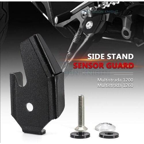 Motorcycle Kick Stand Side Stand Sensor Guard Protector Cover Cap For Ducati Multistrada 1200 1260 Multistrada1260 2015 - 2019