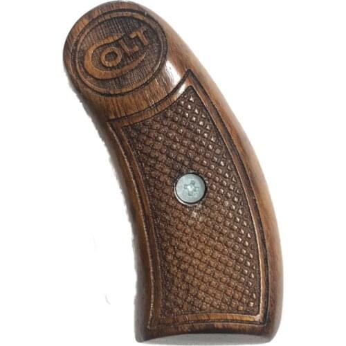 Colt New, Police, Cobra Series Special Bulk Laser Cut Wooden Grip Mod1
