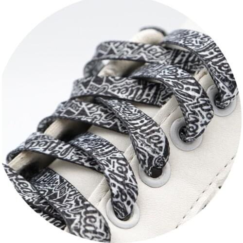 Coolstring 8MM Street Printing Style Flat Type Canvas Laces Black White Top Sport Shoecords For Unisex 350 700 1 2020 кросовки