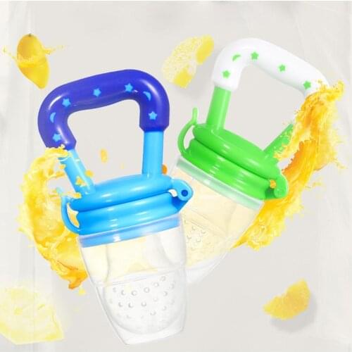 Baby Nipple Fresh Food Fruit Milk Feeding Bottles Nibbler Learn Feeding Drinking Water Straw Handle Teething Pacifier Infant