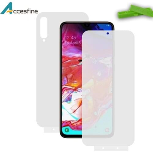 9D Front Back Full Cover Hydrogel Screen Protector for Samsung Galaxy S10 5G A20 A30 A50 A60 A70 Soft TPU Foil HD Film Not Glass