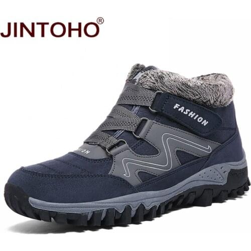 JINTOHO 2019 Winter Sneakers For Men Outdoor Sport Hiking Shoes Warm Hiking Boots Winter Sport Sneakers Cheap Winter Shoes