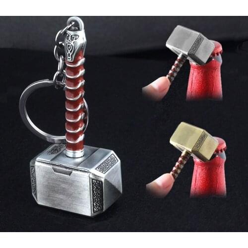 Creative Thor Hammer Shaped Beer Bottle Openers Multifunction Tools Long Handle Beer Corkscrew Accessories Keychain