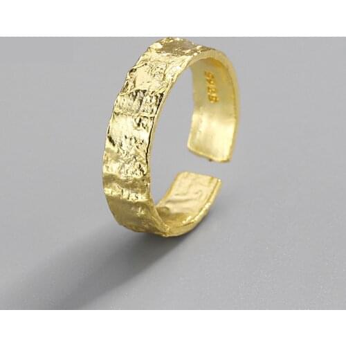 Fashion Tin Foil Shape Irregular Metal Ring Elegant Womens Gold Silver Color Opening Ring Charming Wedding Party Jewelry