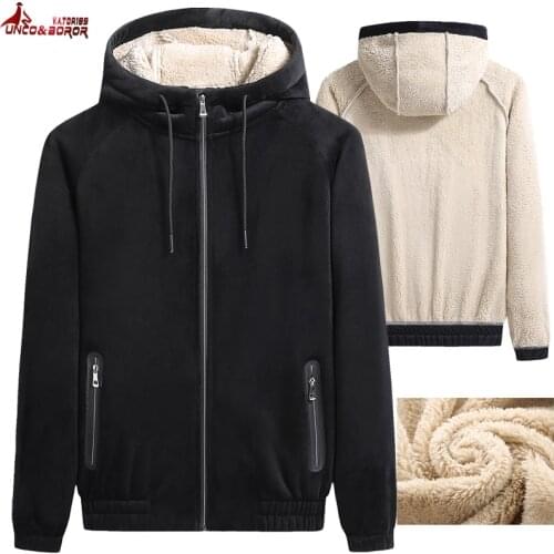 Plus Size 7XL,8XL,9XL Winter Jackets Men Thick Lamb Wool Fleece Hoodies Men Streetwear Sweatshirt Casual Male Coats Clothing