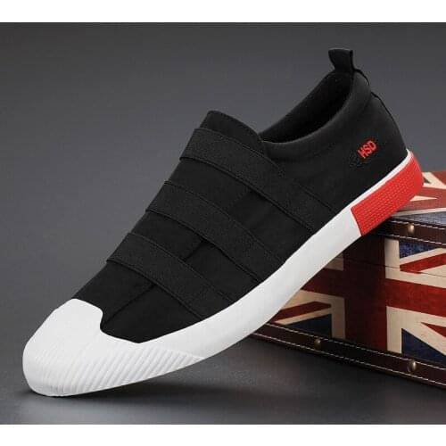 2021 Mens Canvas Shoes Spring Ribbon Stripe Designer Sneaker Men Breathable Loafers Spring/Autumn Vulcanize Slip-On Flats