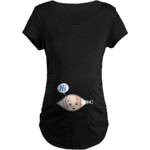 TELOTUNY 2020 NEW maternity clothes maternity clothes for pregnant women Cartoon Print T-shirt Pregnancy Clothe Women Maternity