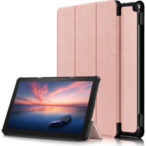 Painted Ultra Slim Tri-fold PU Leather Case for Kindle Fire HD 10 2021 Fire HD 10 Plus Smart Cover with Auto Sleep Wake UP+Pen